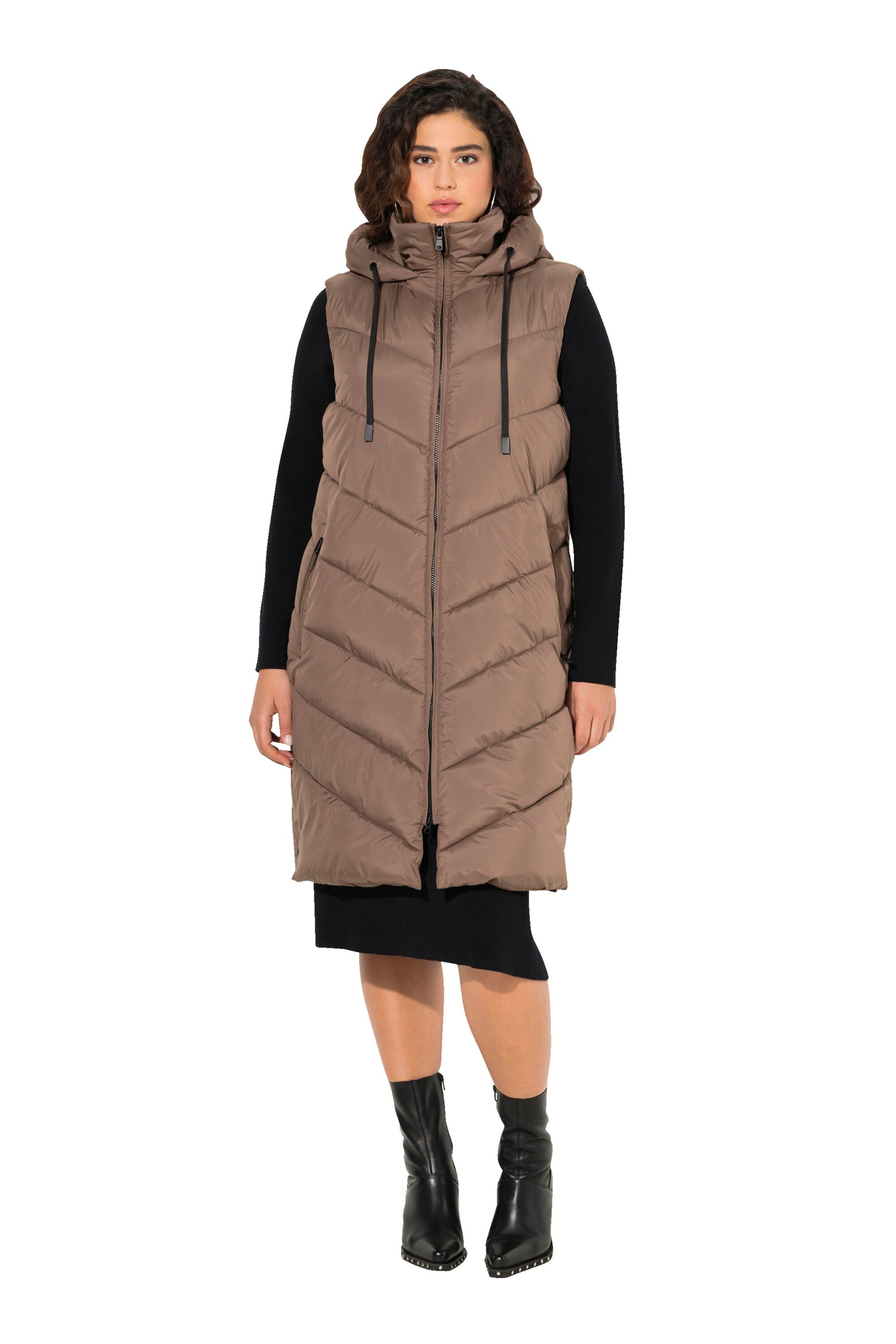 Ulla Popken Weste in Braun: Vorderseite