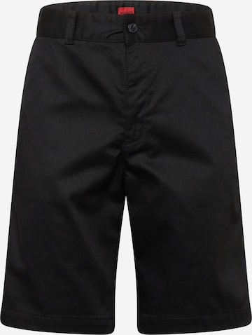 Regular Pantalon chino 'Darik' HUGO Red en noir : devant