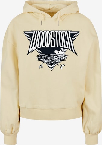 Merchcode Sweatshirt 'Peanuts - Woodstock' in Geel: voorkant