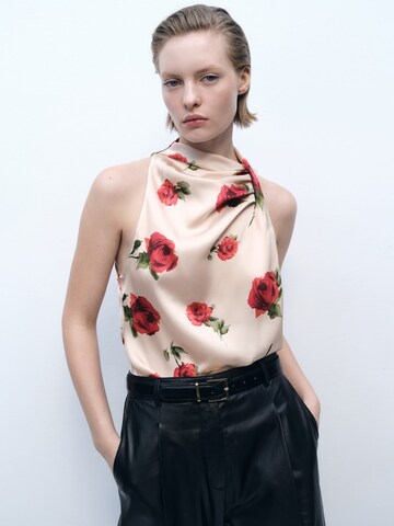 MANGO Blouse 'ROSE' in Beige: front