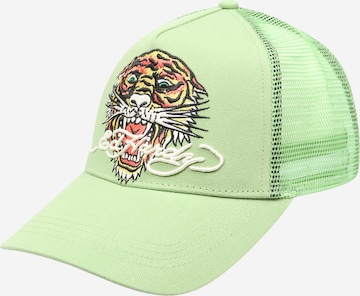 Ed Hardy Шапка с козирка 'ED-ROAR' в зелено: отпред