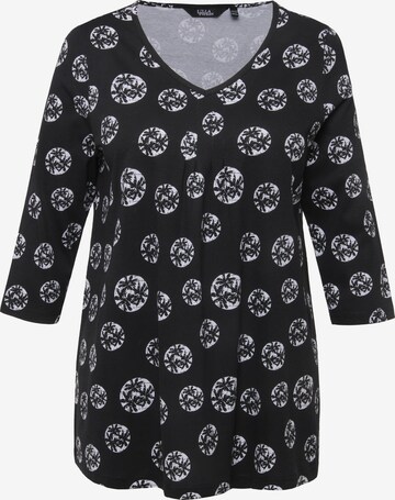 T-shirt Ulla Popken en noir : devant