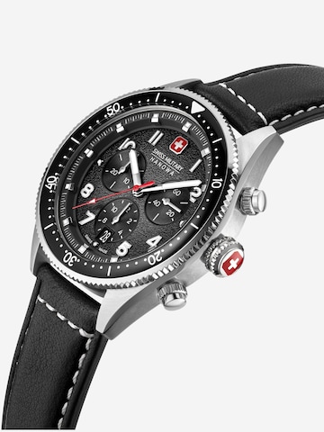 SWISS MILITARY HANOWA Analoog horloge 'Greyhound Chrono' in Zwart