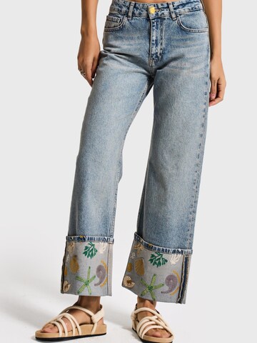 IT'S BASIC Loosefit Jeans 'RELAXED MID RISE JEANS' in Blauw