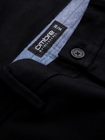 Ombre Slimfit Chinohose in Schwarz