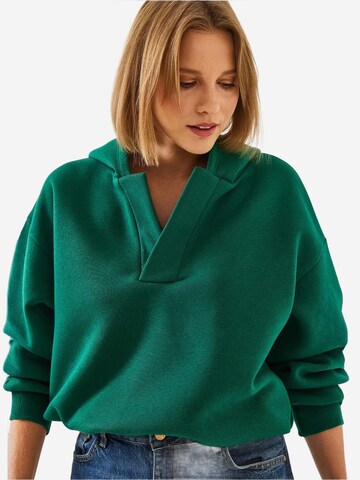 Bianco Lucci Sweatshirt in Groen