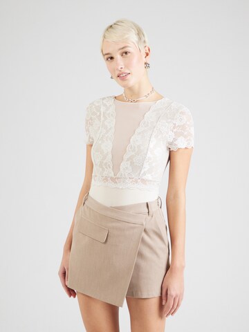PIECES Shirt bodysuit 'PCSICCA' in White: front