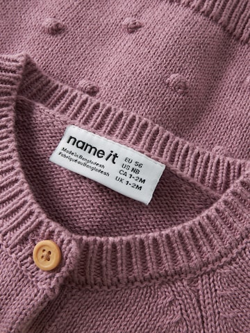NAME IT Strickjacke 'NBFNASHA' in Lila