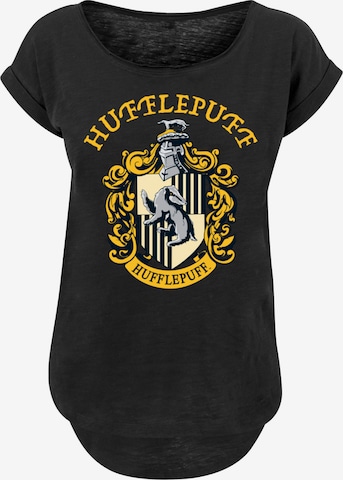 F4NT4STIC Shirt 'Harry Potter Hufflepuff Crest' in Black: front