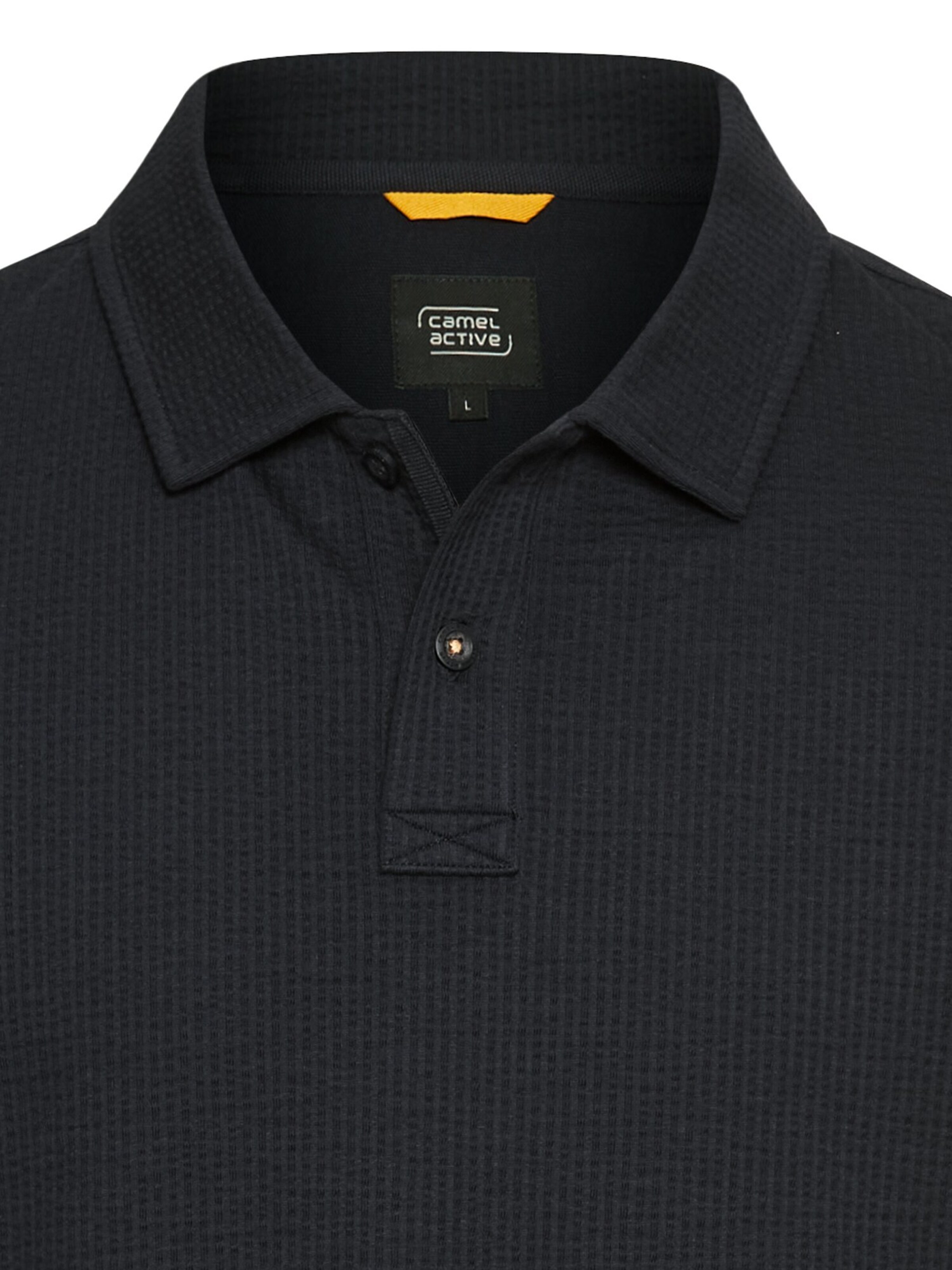 CAMEL ACTIVE Poloshirt aus einem Baumwollmix in Blau