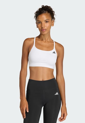 ADIDAS PERFORMANCE Bustier Sport bh 'Opt Ess' in Wit: voorkant