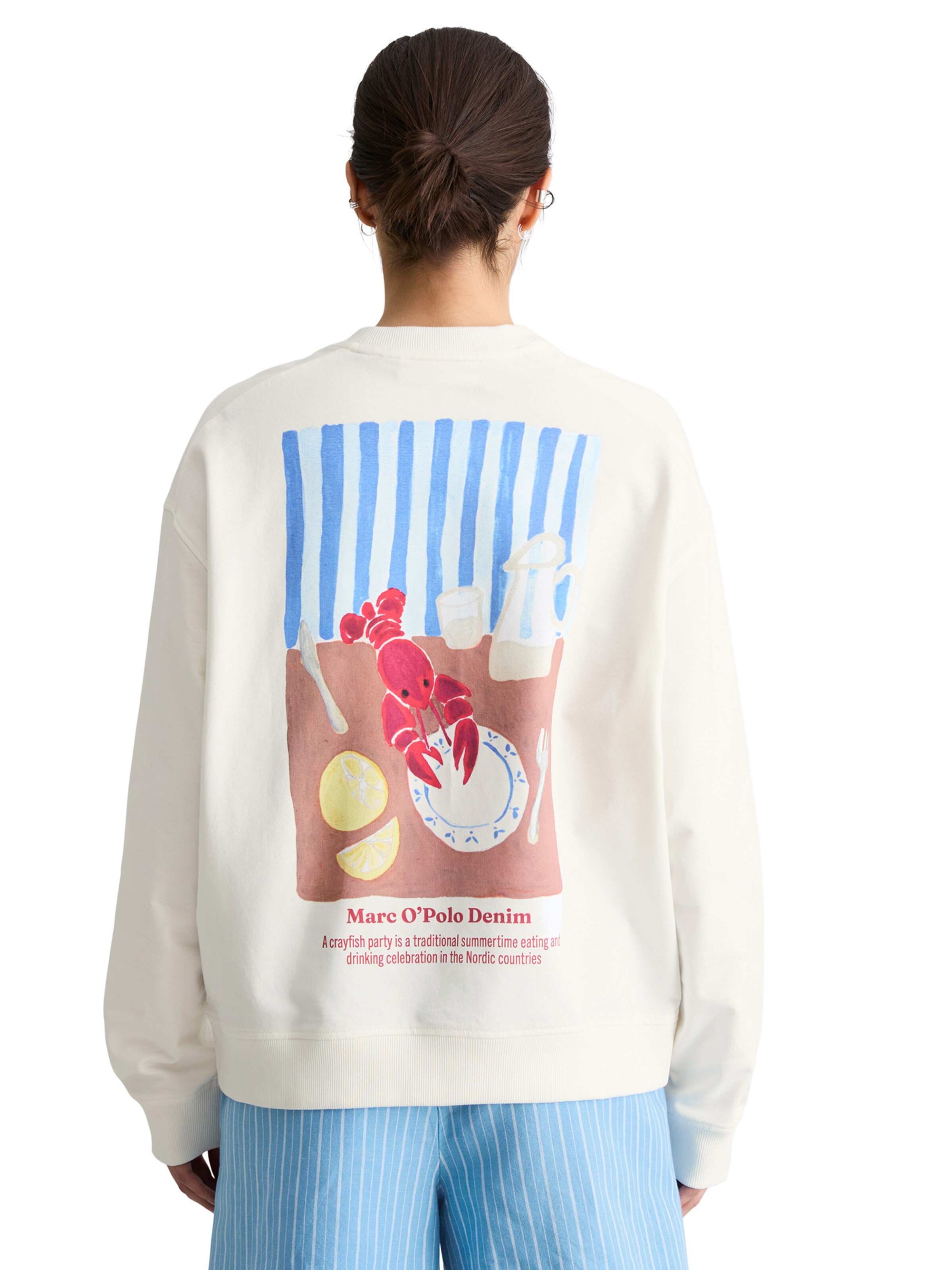 Marc O'Polo DENIM Sweatshirt in Weiß: Vorderseite