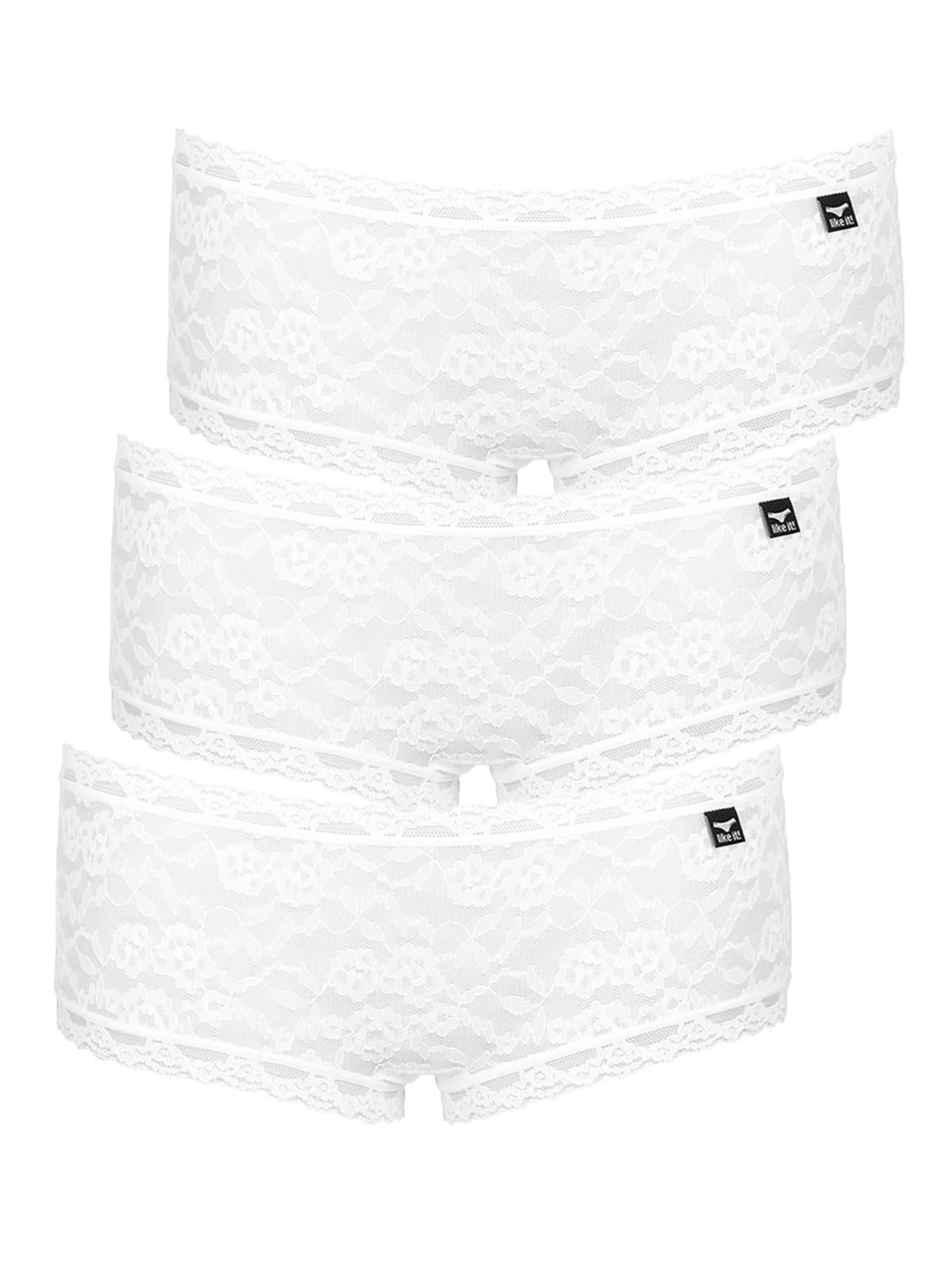like it! Boyshorts 'Lisa' in White: front