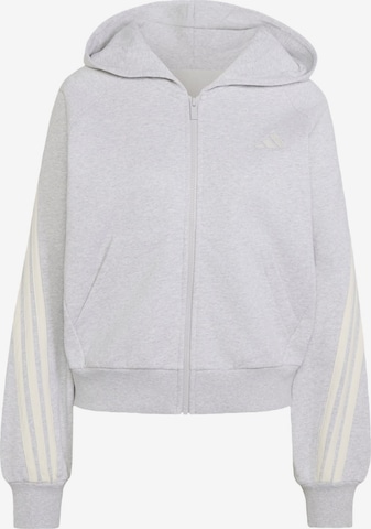 Bluză cu fermoar sport de la ADIDAS SPORTSWEAR pe gri: față