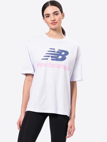 Tricou supradimensional de la new balance pe gri: față