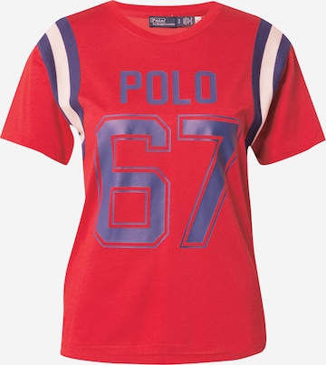 T-shirt Polo Ralph Lauren en rouge : devant