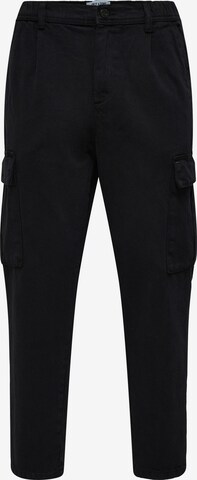 Regular Pantalon cargo 'Dew' Only & Sons en noir : devant