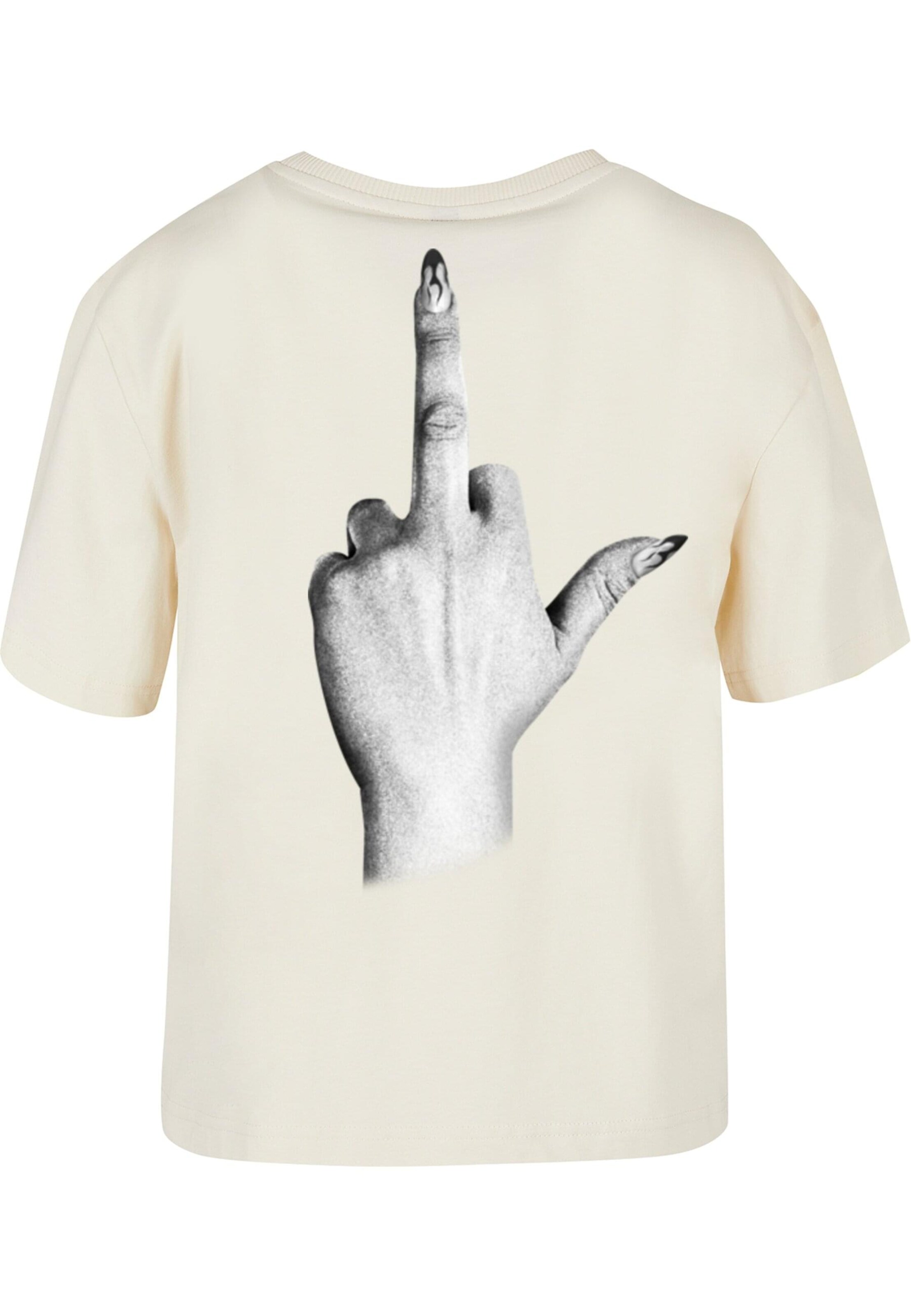 Mister Tee T-Shirt 'I Don't Give' in Beige