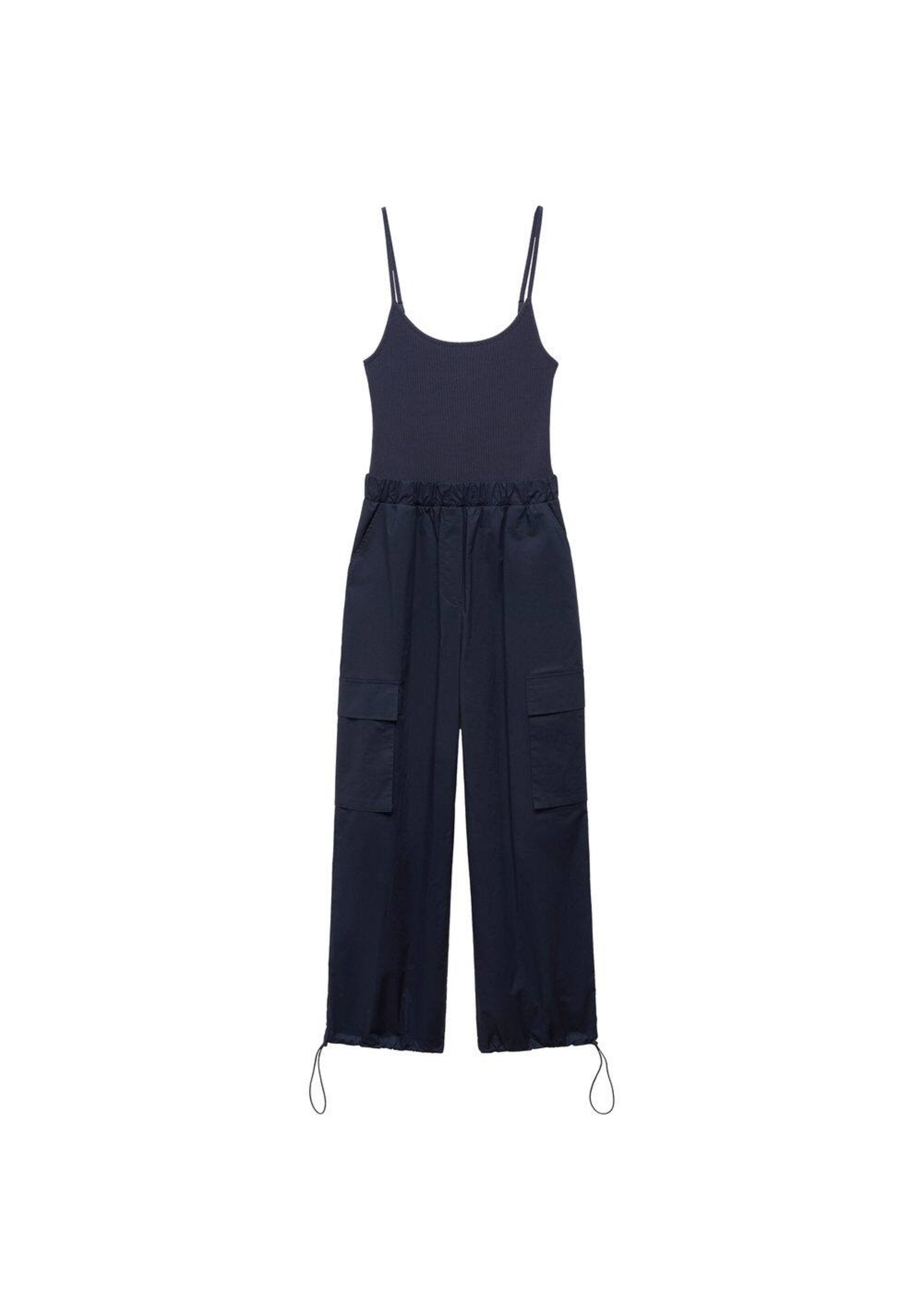 MANGO Kezeslábas 'Boston' - kék: elől