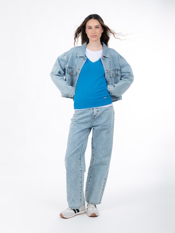 Influencer Pulóver - kék