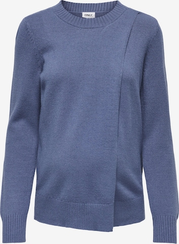 Only Maternity Trui 'CAPUCINE' in Blauw: voorkant