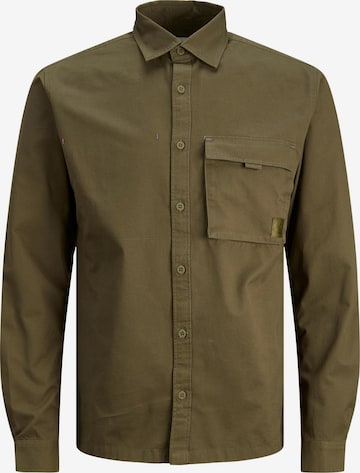 Chemise 'Dust' Jack & Jones Junior en vert : devant