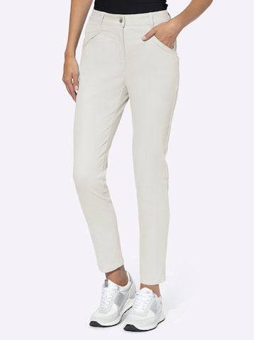 Coupe slim Pantalon heine en beige : devant