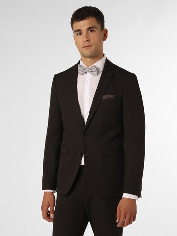 Finshley & Harding Slimfit Colbert ' Oakland ' in Bruin: voorkant