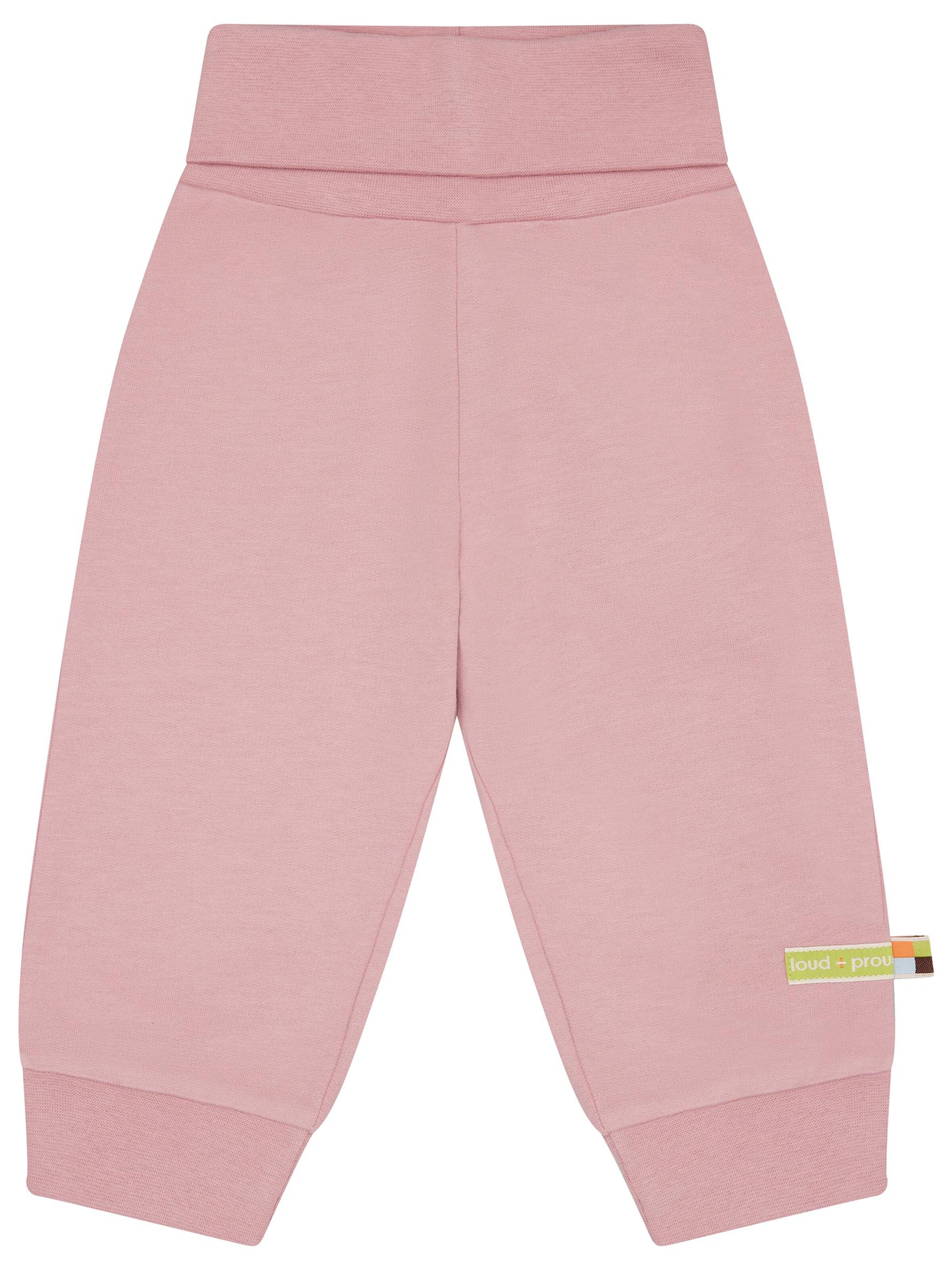 loud + proud Regular Pants 'Nabelbundhose Uni' in Pink: front