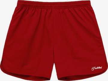 Pantaloncini da bagno di Prohibited in rosso: frontale