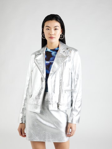 Karl Lagerfeld Prehodna jakna | srebrna barva