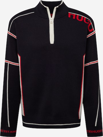 HUGO Sweater 'Slogono' in Black: front