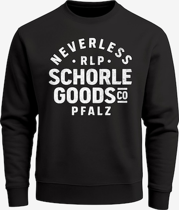 Neverless Sweatshirt 'Schorle' in Schwarz: Vorderseite