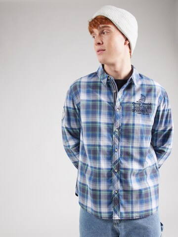 Coupe regular Chemise CAMP DAVID en bleu : devant