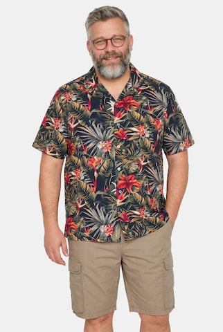 Men Plus Comfort Fit Hemd in Schwarz