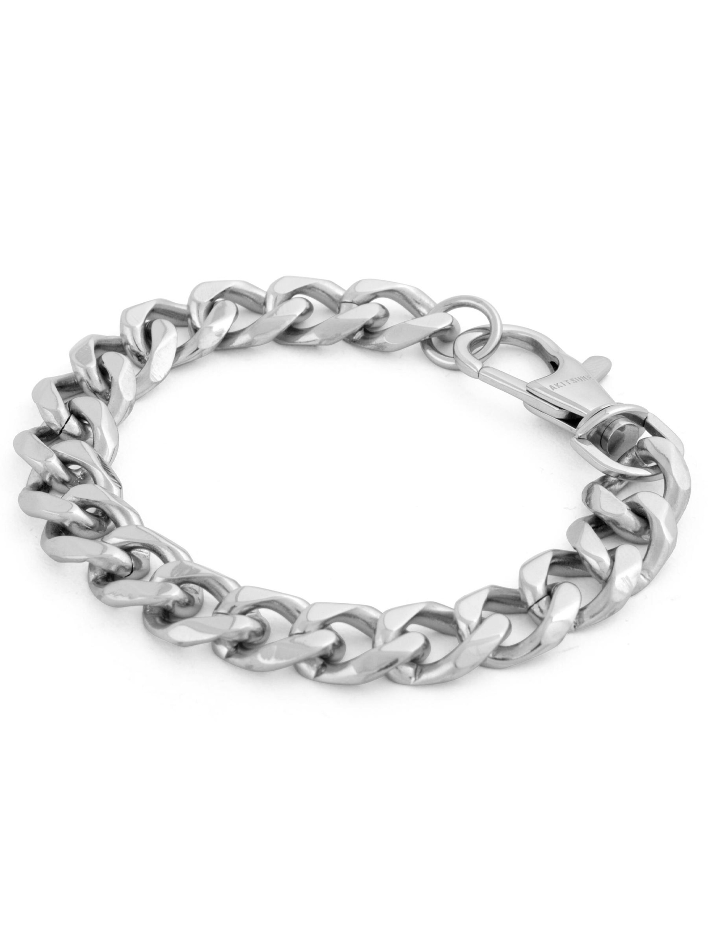 Akitsune Bracelet 'Militium' in Silver: front