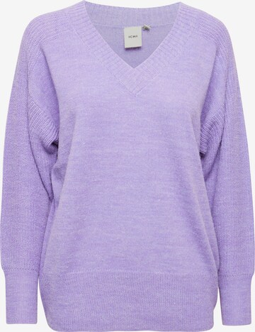 ICHI Sweater in Purple: front