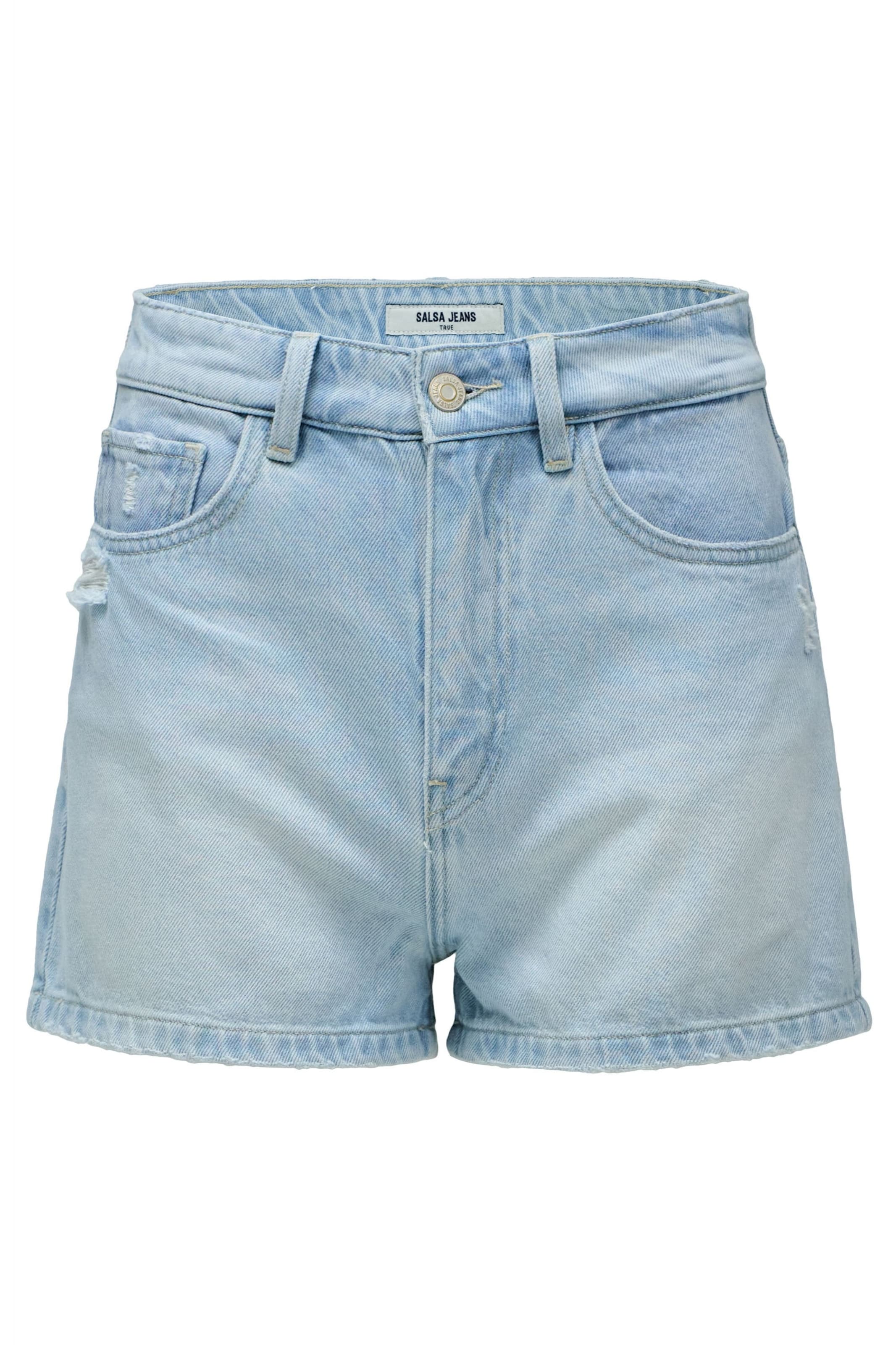 Salsa Jeans Shorts True in Blau: Vorderseite