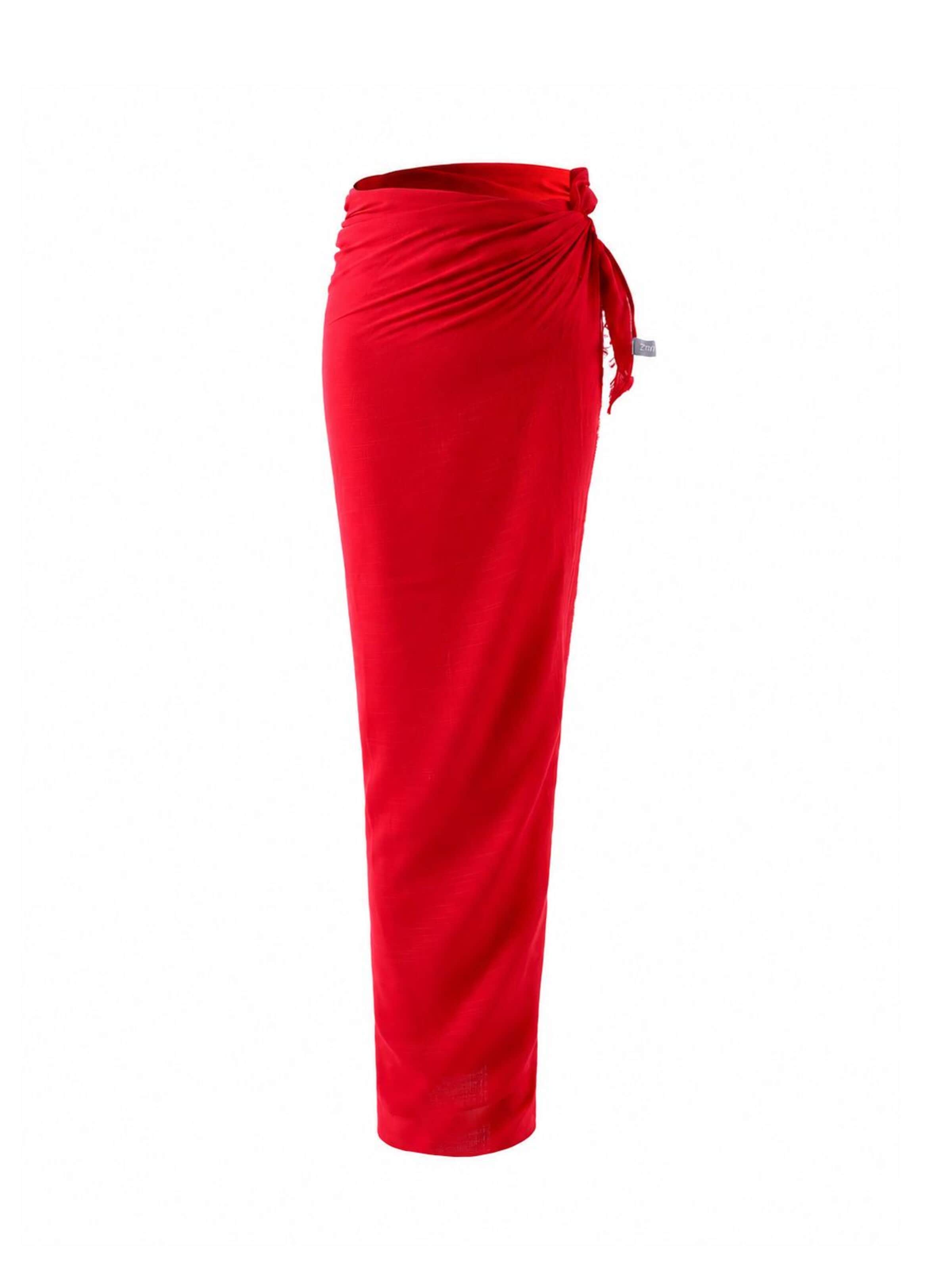 Emilie collection Strandlaken 'Pareo sarong viscose' in Rood: voorkant