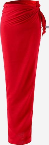 Serviette de plage 'Pareo sarong viscose' Emilie collection en rouge : devant