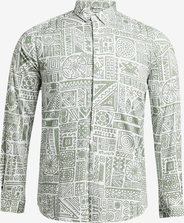 Regular fit Camicia 'Troy' di Campus Sutra in verde: frontale