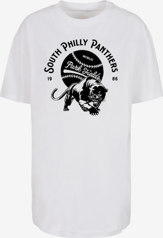 Merchcode T-Shirt 'Park Fields - South Philly Panthers' in Weiß: predná strana