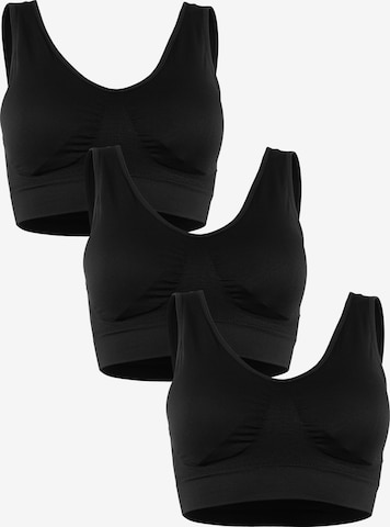 Fabio Farini Medium Support Sports Bra in Black: front