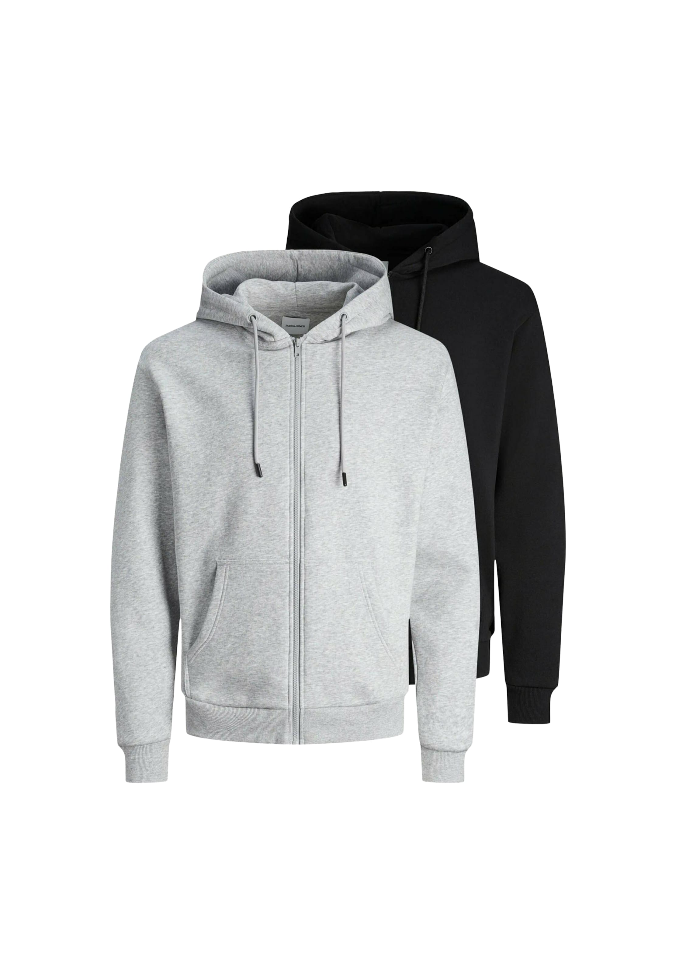 JACK & JONES - Sudadera con cremallera 'JJEBRADLEY' en gris: frente