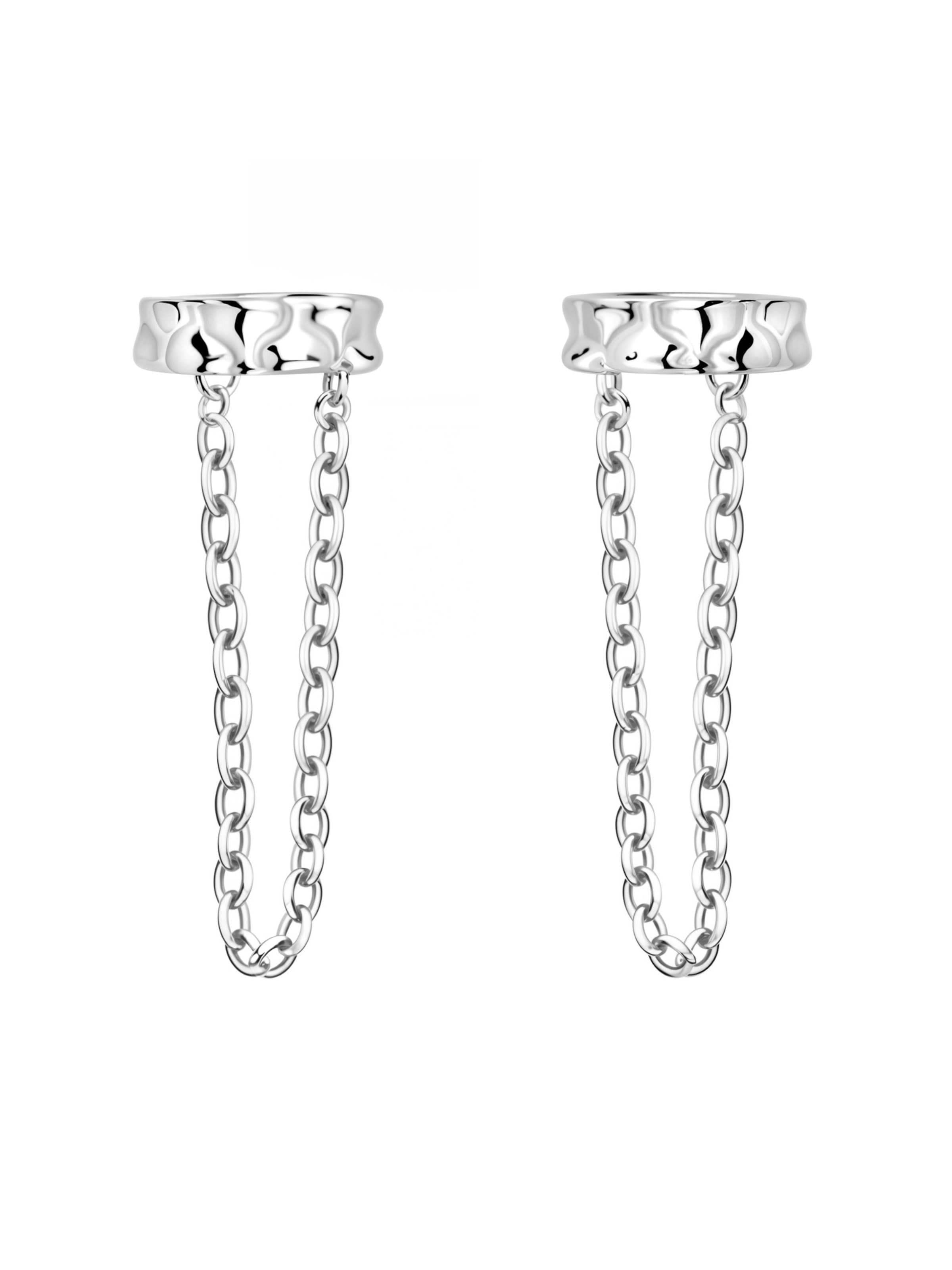 Sofia Milani Ohrringe 'Chain'‌‌ in Silber: Vorderseite