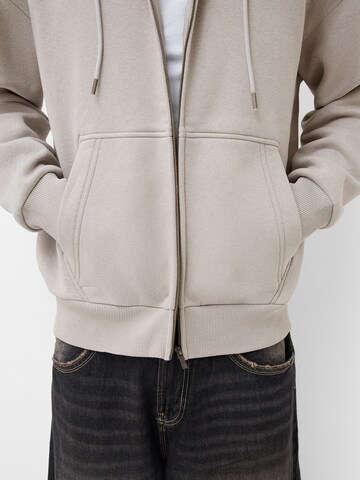 Bershka Sweat jacket in Grey
