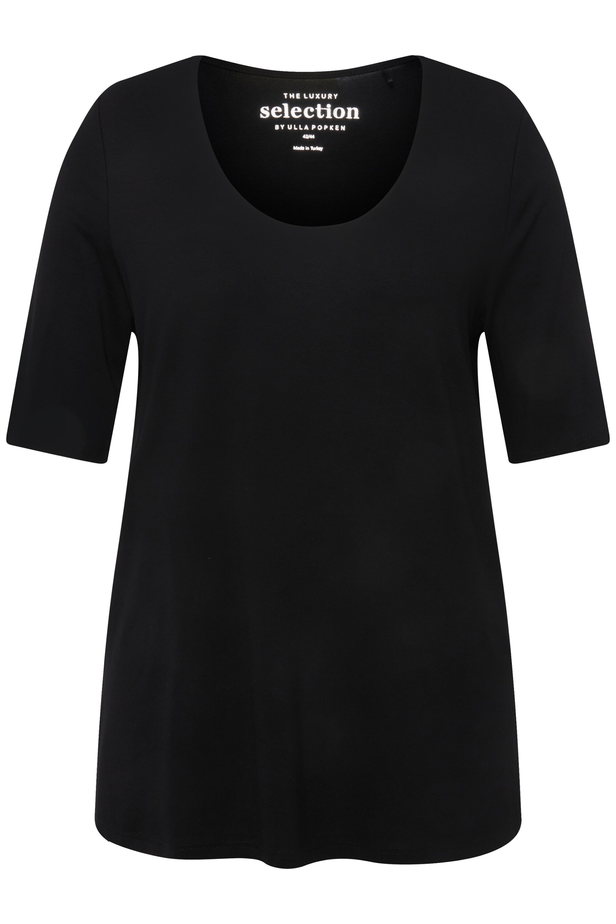 Ulla Popken Shirt in Schwarz: Vorderseite