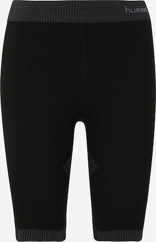 Hummel Skinny Workout Pants in Black: front