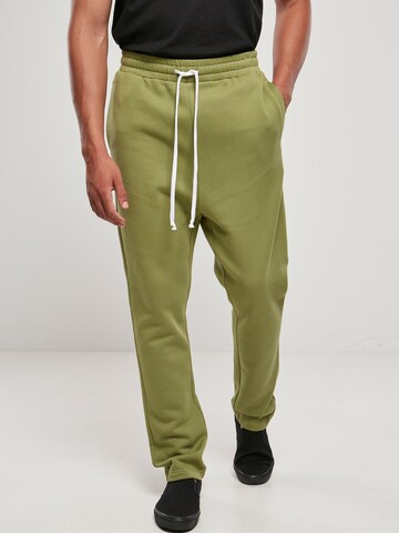 Tapered Pantaloni di Urban Classics in verde: frontale