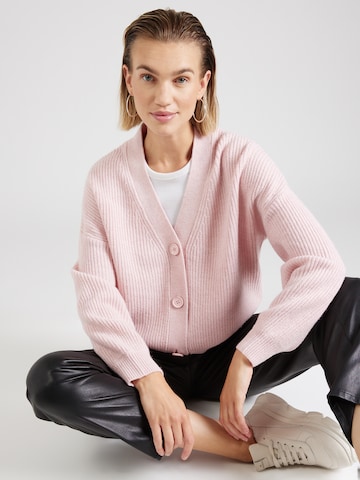 Cardigan comma casual identity en rose : devant